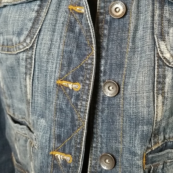 MOSSIMO DISTRESSED DENIM JACKET - Picture 4 of 13